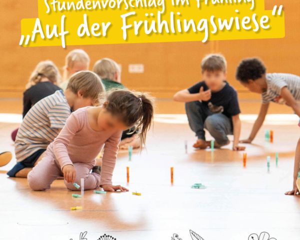 Kinderturnstunde im Frühling